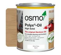 Osmo Polyx Oil Rapid 3044 Raw Satin 750ml - Fast-Drying Hardwax Wood Oil for Furniture, Floors & Worktops - Interior Wood Finish - Water & Dirt Resistant