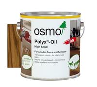 Osmo Polyx®-Oil Tints - Hard Wax Oil 3072, Amber Satin Finish, 2.5L - Durable Wood Oil for Wooden Furniture, Water-Resistant Floor Wax, Wood Treatments - Ideal for Oak, Pine, Spruce, Beech & More