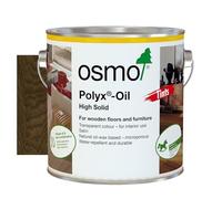 Osmo Polyx®-Oil Tints - Hard Wax Oil 3075, Black Satin Finish, 2.5L - Durable Wood Oil for Wooden Furniture, Water-Resistant Floor Wax, Wood Treatments - Ideal for Oak, Pine, Spruce, Beech & More