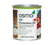 Osmo UV Protection Oil Extra for Exterior Wood, Clear Matt 1420 for Vertical Structures (Clear Matt, 0.75L)