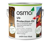 Osmo UV Protection Oil Extra for Exterior Wood, Clear Matt 1420 for Vertical Structures (Clear Matt, 2.5L)