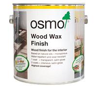 Osmo Wood Wax Finish 3103, Tester Size - Light Oak Satin Finish, 125ml - Durable for Wooden Furniture, Water-Resistant Floor Wax, Wood Treatments - Ideal for Oak Pine & More