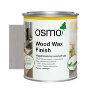 Osmo Wood Wax Finish 3119, Silk Grey Satin Finish, 750ml - Durable Furniture Wax for Wooden Furniture, Water-Resistant Floor Wax, Wood Treatments - Ideal for Oak, Pine & More