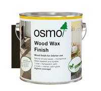 Osmo Wood Wax Finish 3161, Ebony Satin Finish, 2.5L - Durable Furniture Wax for Wooden Furniture, Water-Resistant Floor Wax, Wood Treatments - Ideal for Oak, Pine & More