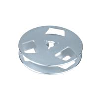 Osmond 1/4 2.5 Inch Takeup Reel,Open Reel Audios Metal Takeup Reel,3 Holes Wind Resistance Hole 2.5 Inch Empty Tape Reel Silver