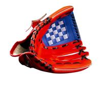 Osmond 10.5 Inch Baseball Gloves Fielding Gloves Professional Baseball and Softball PU Catching Gloves Red and Blue