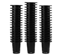 Osmond 100pcs Black Plastic Fixing Basket Gardening Soilless Slotted Mesh Plant Cups, Pots, Buckets, Baskets for Hydroponics