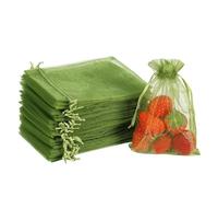 Osmond 100PCS Fruit Protection Bags, 8x12 Inch Drawstring Mesh Bags Set Fruit Cover Barrier