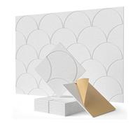 Osmond 12 Pack for Door,Ceiling High Density 12x12 Inch Acoustic Wall Panels Self-Adhesive Soundproof for Home Office White