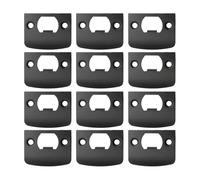 Osmond 12 PCS Door Strike Plate, Black Deadbolt Strike Plate, Stainless Steel Deadbolt Covers Door Reinforcement Kit