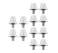 Osmond 12PCS Aluminum Shoe Spikes 11mm M5 High Hardness Stud Replacement for Outdoor Athletic Sneakers Sports Silver