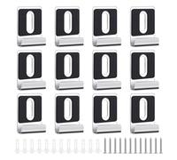 Osmond 12Pcs Metal Mirror Clips Holder Kit,Mirror Hanging Clips with Screw, for Wall Mounting, Frameless Mirror Tile Display