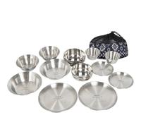 Osmond 12PCS Outdoor Tableware Kit Portable Camping Tableware Kit Self Driving Tour Barbecue Camping Home Dining Bowl Plate