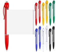 Osmond 12pcs Roll Paper Pens Retractable Pull-Out Banner Pens for School Office Multicolor Ballpoint Pens with Roll Paper