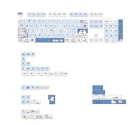Osmond 148 Keys MDA Keycaps Meow Meow Theme PBT Sublimation Thermal Single Side for MX Switch Fit 61/68/87/96/104/108 Keyboard