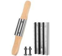 Osmond 15 Inch Buffing Rake and Buffing Rake Metal Teeth Replacement with 2 Sets of Screws