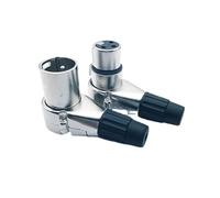 Osmond 1Pair 3Pin Right Angle XLR Connector Male and Female XLR 3 Pin Micphone Plug Audio Cable Connector