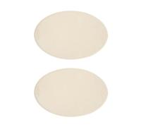 Osmond 2 Piece Retro Placemat European French Style Oval Insulation Mat Ins Waterproof and Oil-Proof PU Leather Western Dining Table Mat Home G