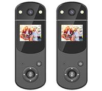 Osmond 2 x Mini Portable Digital Sports Camera 1080P DV Camera HD Infrared Video Camera Action Camera - Black