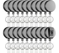 Osmond 20 Pack Retractable Badge Holder Reel with Belt Clip and Key Ring, Heavy Duty ID Badge Reels for Nurses