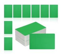 Osmond 200Pcs Metal Business Card Blanks,1/64 INCH Thick 3.4x2 inch Aluminum -Engraving Materials Cards Green