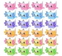 Osmond 24 PCS Animal Charms Axolotl Resin Charms For Jewelry Making Tiny Resin Animals Resin Figures Miniature Axolotl Ornament Easy To Use