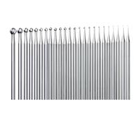 Osmond 24 Pcs Round Ball Burr - 3/32 Inch Shank Ball Shape Jewelry Cutting Burs Lapidary Carving/Engraving Tools