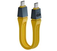 Osmond 240W 80GB Double-Sided Transmission Flexible Cable TYPE-C Male to TYPE-C Male Full-Function Data Cable to Connect Hard Disk Yellow