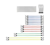 Osmond 24Pcs Heavy Duty Bungee Cords with Hooks Rope Luggage Packing Strap for Motorcycle Bike Travel Camping Hiking