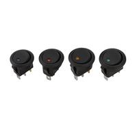Osmond 24Pcs Round Dot Rocker Toggle Switch 20A 12V DC On/Off Control for Car or Boat with LED Light