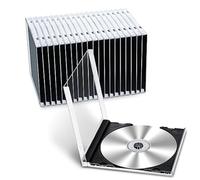 Osmond 25Pcs 10.4 mm CD Jewel Cases Transparent CD Case Standard Single Clear CD Case DVD Case for Protection Replacement