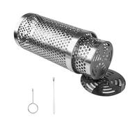 Osmond 2PCS Barbecue Rolling Grill Basket BBQ Net Tube Grill Basket Campfire Grid Travel Camping Picnic BBQ Accessories-A
