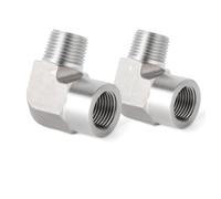 Osmond 2PCS Stainless Steel 90 Degree Barstock Street Elbow Fitting, 1/4 Inch NPT Male Pipe to 1/4 Inch NPT Female