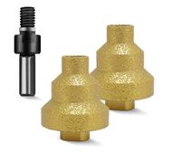 Osmond 2Pcs Step Drill Bit 20mm 35mm 50mm Hole Opener Puncher Round Hole Cone Grinder Bit for Marble Stone