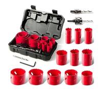 Osmond 3/4" to 2-1/2" Drilling Crown for Stainless Steel Hole Saw Set Tipped Drill Bits for Metal Alloy Iron