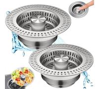 Osmond 3 In1 Kitchen Sink Drain Strainer, Metal Sink Stopper, Bathroom Sink Drain Drain Filter, Catcher Basket