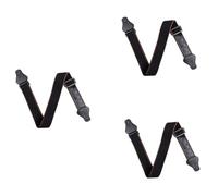 Osmond 3 Piece Guitar Strap, Popular Folk Guitar Strap, 10x5x5cm Cotton + PU Multifunctional Strap Black