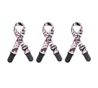 Osmond 3 Piece Horror Skull Leather Nylon Fluorescent Print Folk Guitar Strap Electric Guitar Strap Polyester+PU Acoustic Guitar Strap,B