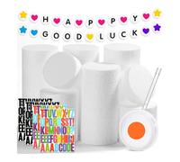 Osmond 36 Pieces Handmade Foam Circles, 3 Inch Foam Discs for Giant Friendship Bracelet Banner Birthday Decoration DIY Project