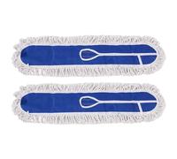 Osmond 36inch Commercial Dust Mop Pads for Floor Cleaning, Cleaning Office Garage Hardwood Warehouse Factory Mall 2PCS Blue