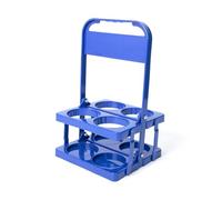 Osmond 4 Holes Foldable Plastic Beverage Carrier,Reusable Drink Holder with Handle Portable Drink Holder Blue