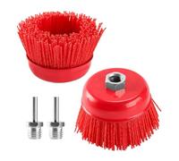 Osmond 4 Inch Nylon Filament Abrasive Wire Brush 1/4" Arbor Max 8500 RPM for Variable Speed Angle Grinder, Polisher for Removal of Rust//Paint