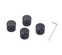 Osmond 4 Pack Black Volume Control Knobs, Tone Knob, Flat Control Knob, Guitar Control Knob, Guitar Pedal Knob, Easy Installation