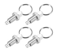 Osmond 4 Pcs Manual Spring Plunger with Pull Ring-M10x1.5 Retractable Indexing Plungers for Industrial Assembly