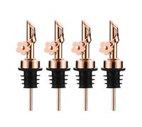 Osmond 4 Pcs Olive Oil Dispenser Spout Oil Pour Spouts Wine Stopper Replacement with Leak-Proof Design Bottle Pourers Rose Gold