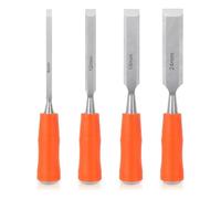 Osmond 4 Piece Wood Chisel Sets Woodworking Tools Set, Wood Chisels for Woodworking with Steel Hammer End Wood Tools Chisel Set