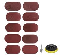 Osmond 4Inch Angle Grinder Sanding Discs, 100pcs Sand Paper Discs with 4 Inch Hook and Loop Backing Pad & 1/4inch Drill Adapter