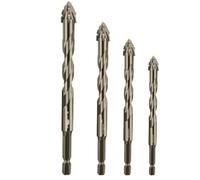 Osmond 4PCS Four-Flute Sawtooth Eccentric Drill Bit, High Hardness Skewed-Head Eccentric Drill Bits,6mm+8mm+10mm+12mm