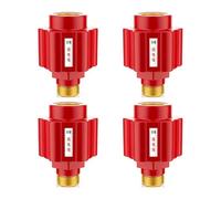 Osmond 4pcs [Thickened copper teeth] Electric water heater anti-electric wall Household water heater fittings Red