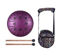 Osmond 5.5 Inch Mini Steel Tongue Drum 8 Tone C Key Percussion Instrument Hand Pan Drum with Drum Sticks Carry Bag,